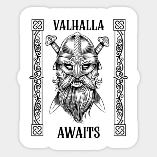 Valhalla Awaits Viking Sticker